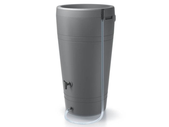 Kit de vidange pour réservoir d'eau de pluie, à raccorder à un réservoir. Le tuyau transparent vous permet de vérifier facilement le niveau d'eau de pluie dans le réservoir.