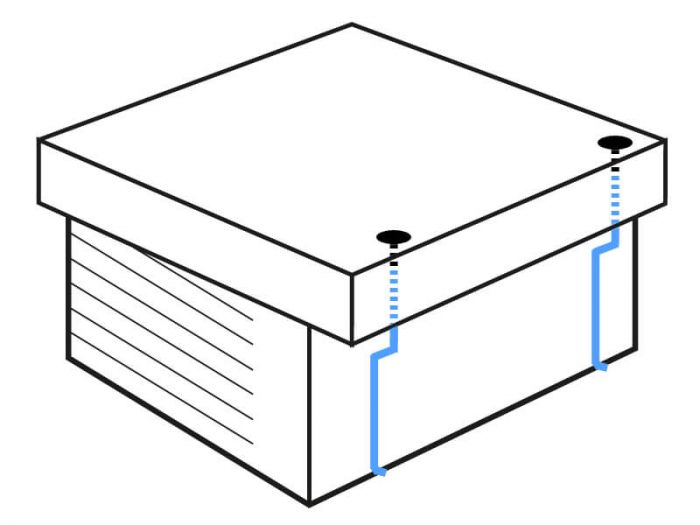 Kit pour toiture plate | galvanisé | Ø 87 mm | double