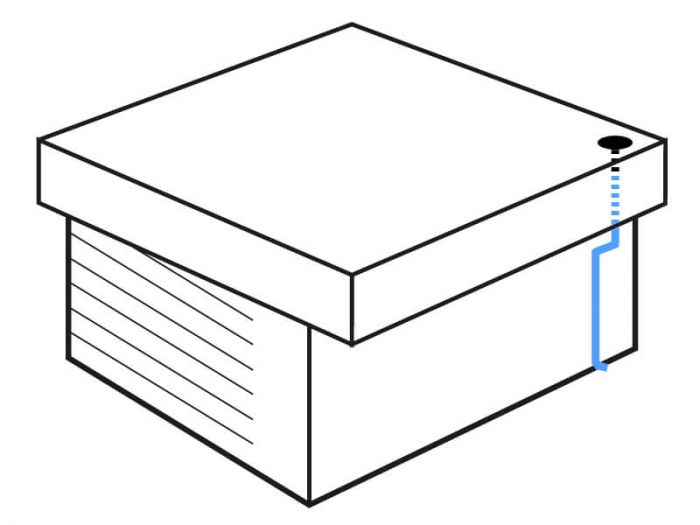 Kit pour toiture plate | galvanisé | Ø 87 mm | single